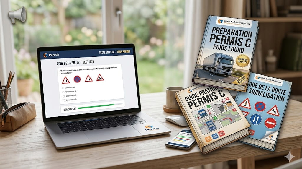 Livres officiels permis C et tests de code poids lourd